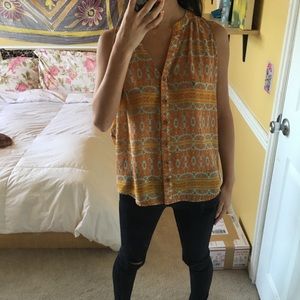 Semi sheer bright tank